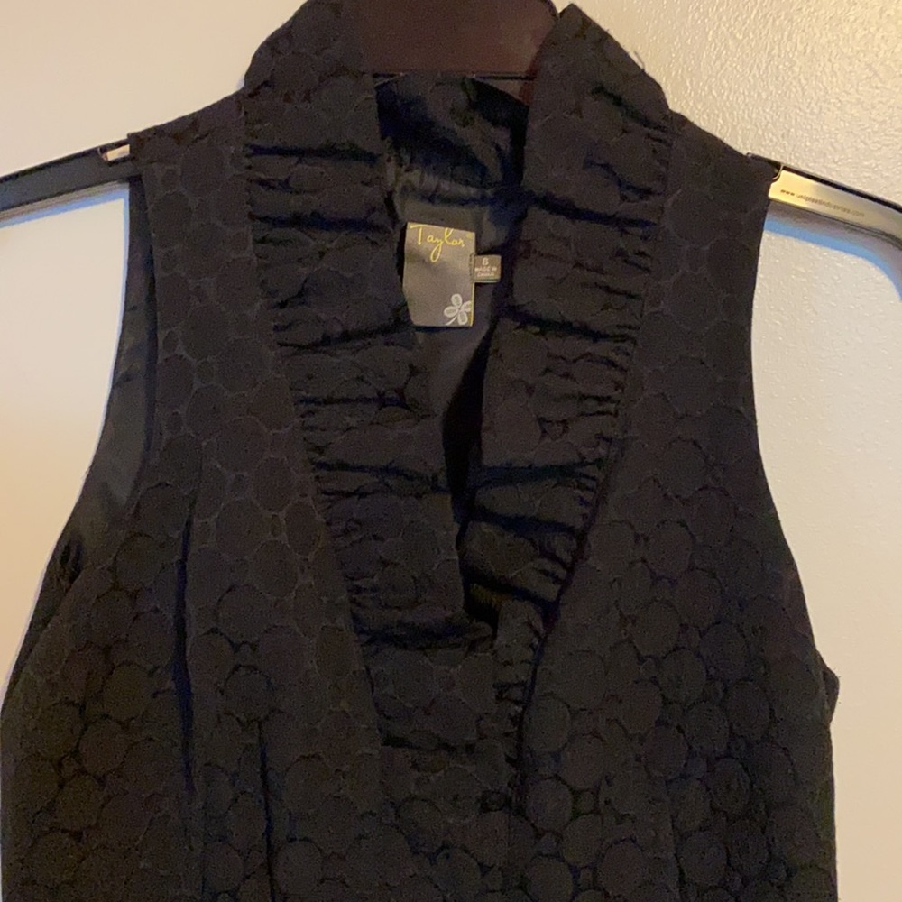 Little Black Dress with Circle Patterns